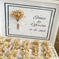 Coffret Box Chocolat Flora personnalisé avec chocolats et décoration florale pour mariage et événement